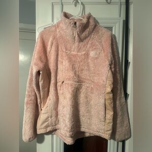 Tnf The North Face Sherpa Fleece Insulated 1/4 Zip Pink Jacket Top - Women L New